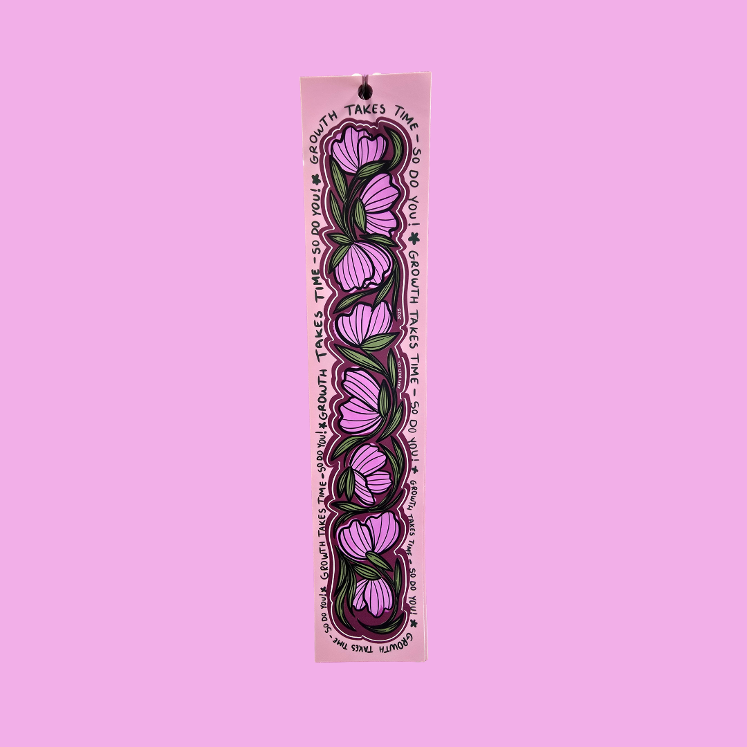 Magenta Flowers Bottle stickers
