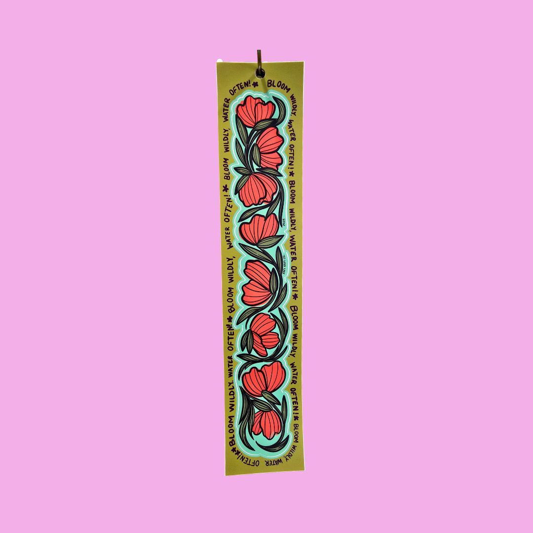 Red Flowers Bottle stickers
