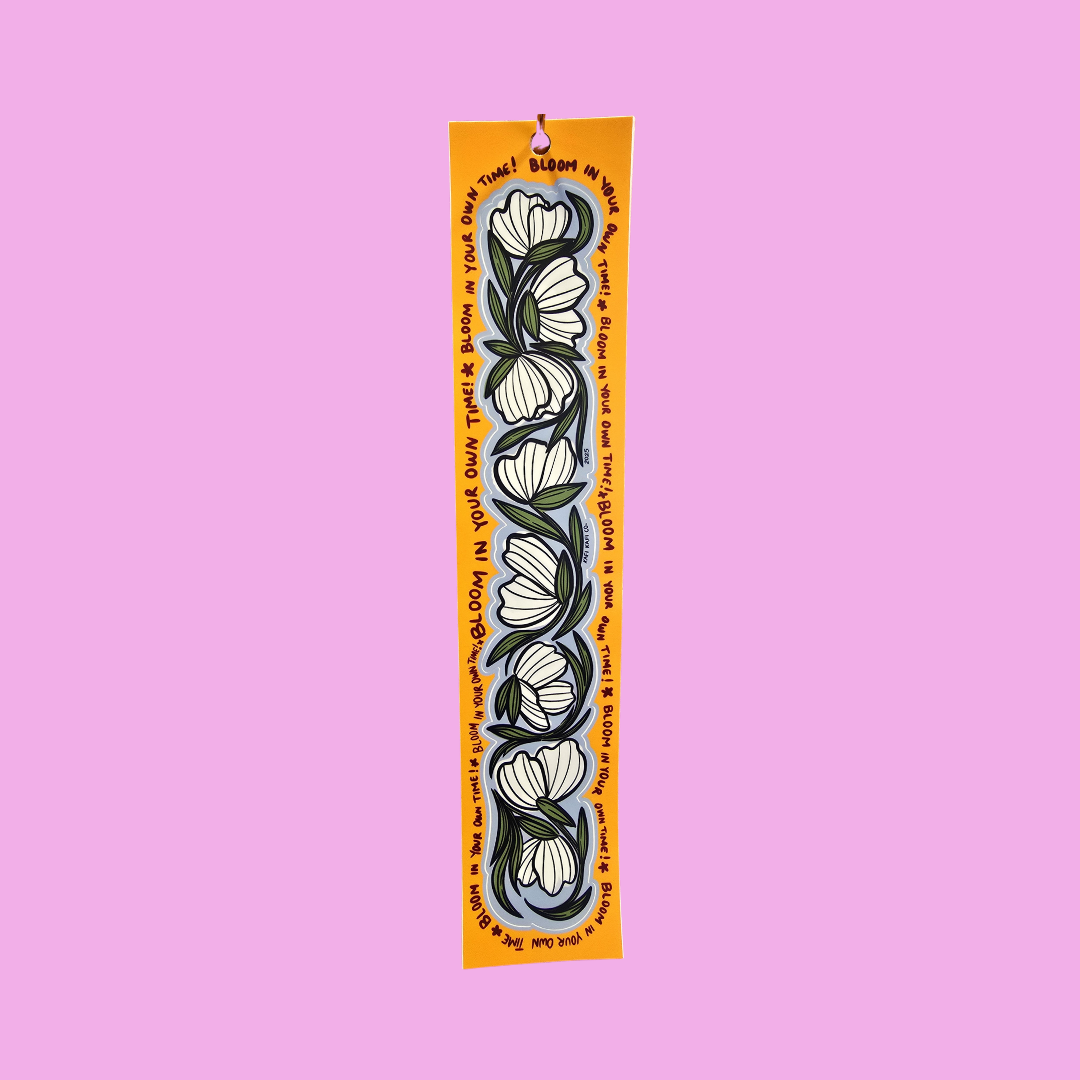 White Flowers Bottle stickers